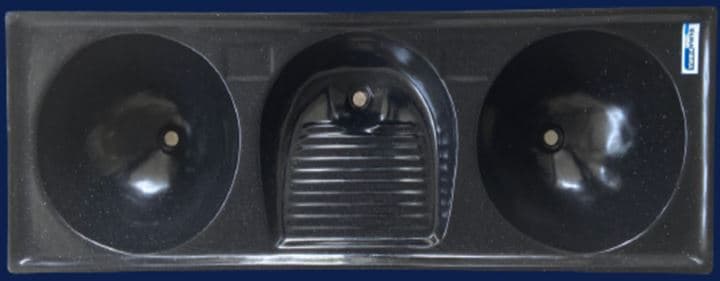 Tanque Triplo de Fibra 1,50m de Largura